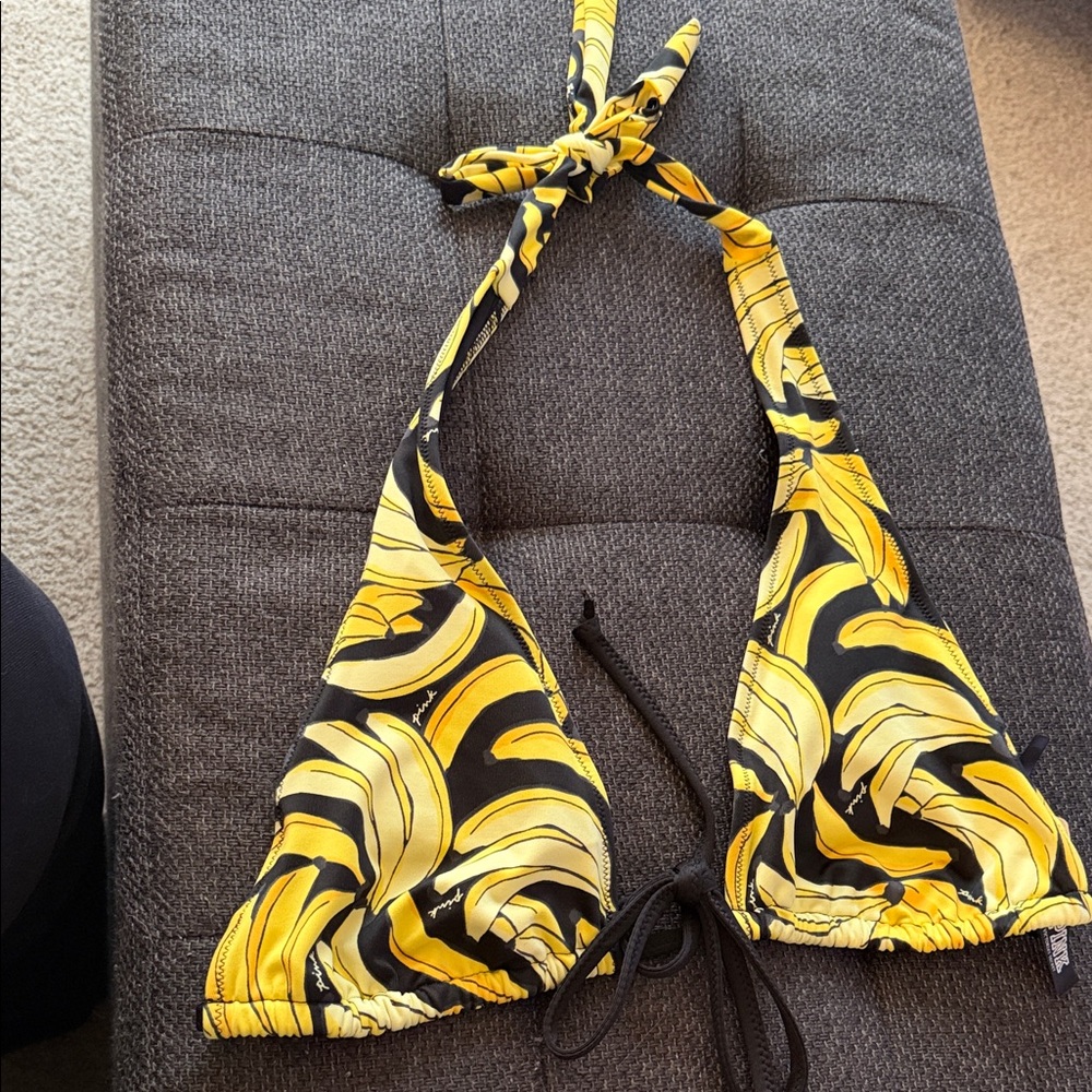 Victoria's Secret Yellow and Black Bikini Top